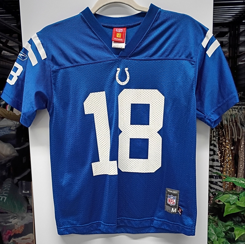 Peyton Manning Indianapolis Colts Football Jersey with Shoulder Stripes - Picture 4 of 6